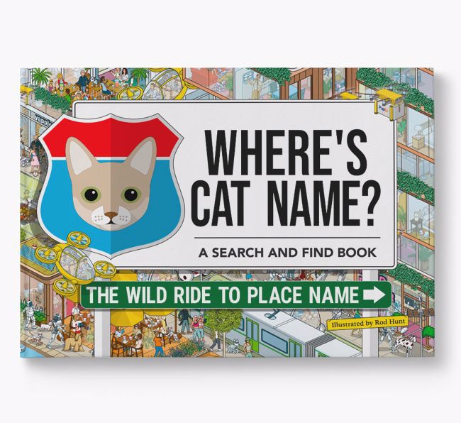 Personalized Cat Book - Where's Your Cat - Wild Ride